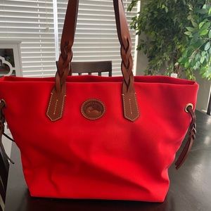 Dooney & Bourke Red Nylon Shopper- Like New (EUC)